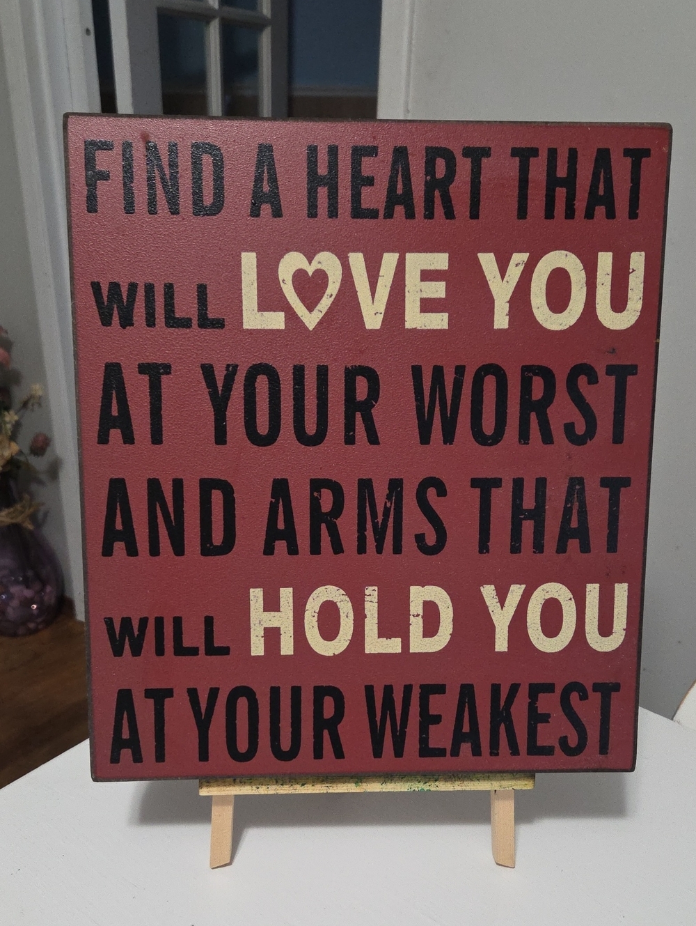 Hobby Lobby Rustic Love Quote Wooden Box Sign